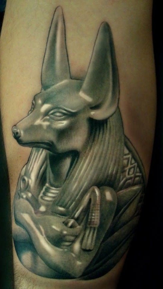 awesome anubis tattoo on leg tattooimages biz awesome anubis tattoo on leg tattooimages biz
